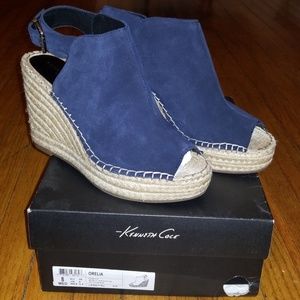 Nine West Orelia Navy Blue Suede Espadrille. 8.